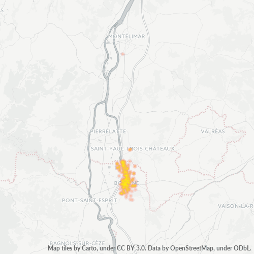 84500 Mapa de densitat de negocis 84500 Mapa de densitat de negocis