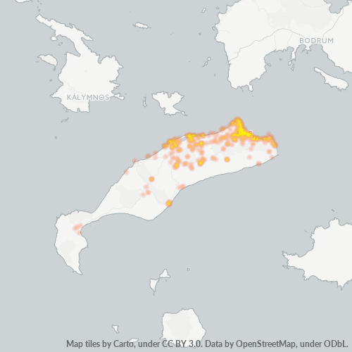 853 00 Χάρτης θερμότητας πυκνότητας επιχείρησης