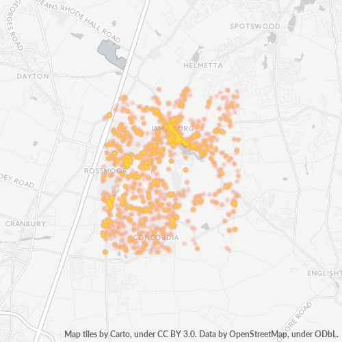 08831 Business Density Heatmap