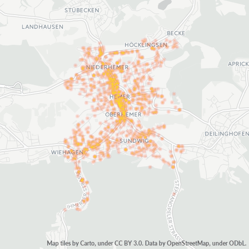 Heatmap für plz 58675