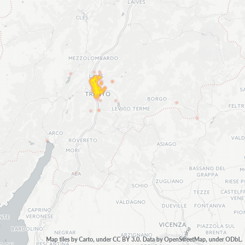 Mappa di calore per cap 38121