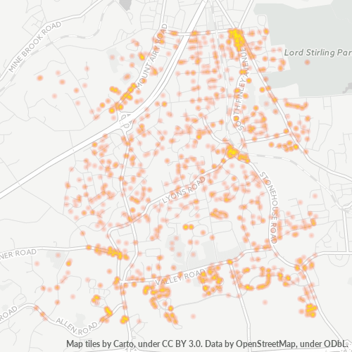 07920 Business Density Heatmap
