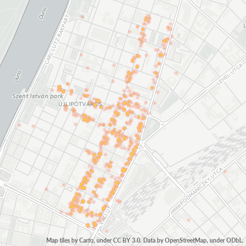 1132 Vállalati sűrűségi térkép