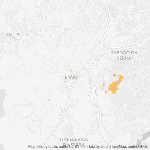 06826-000 Mapa de calor de densidad empresarial