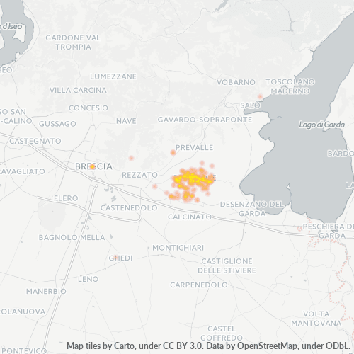 Mappa di calore per cap 25081
