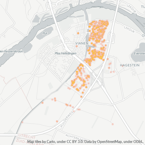 Heatmap voor postcode 4131