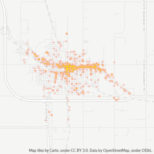 74743 Business Density Heatmap