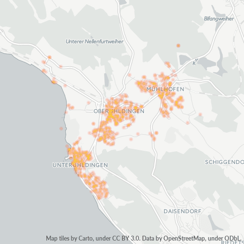 Heatmap für plz 88690