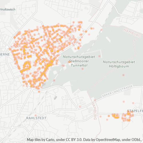 22145 Standortdichte-Heatmap