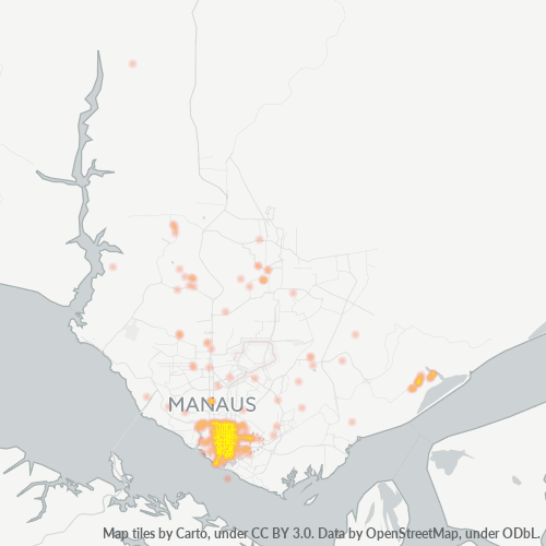 69020-000 Mapa de calor de densidad empresarial