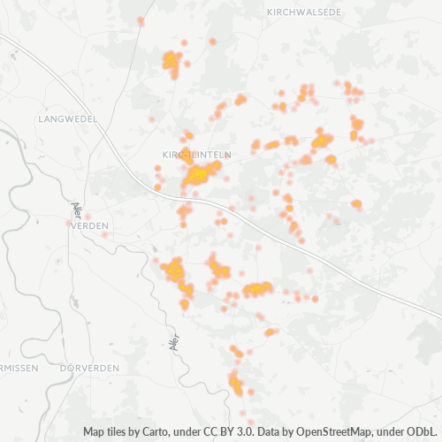 Heatmap für plz 27308