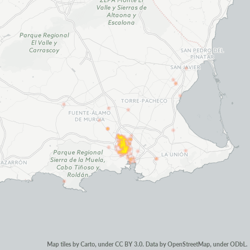 30310 Mapa de calor de densidad empresarial