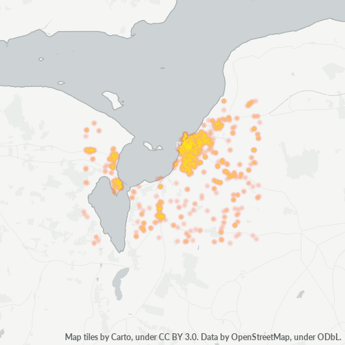 9240 Heatmap over forretningstæthed