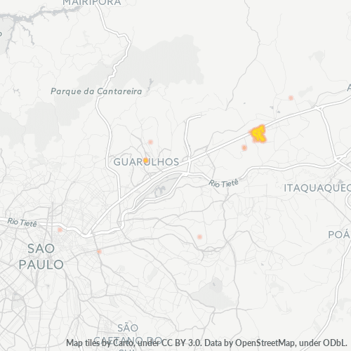 07242-000 Mapa de calor de densidad empresarial