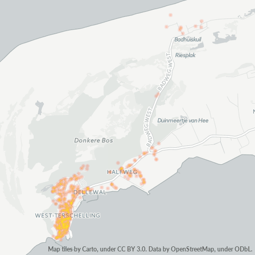 Heatmap voor postcode 8881