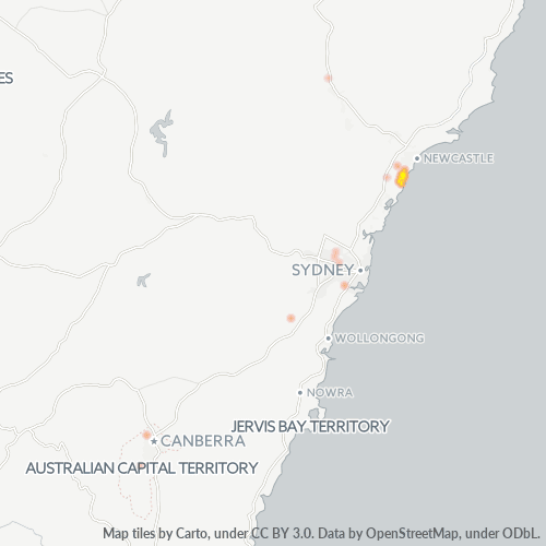 2281 Business Density Heatmap