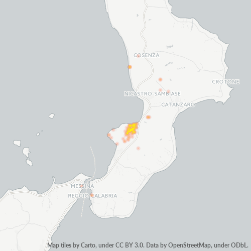 Mappa di calore per cap 89900