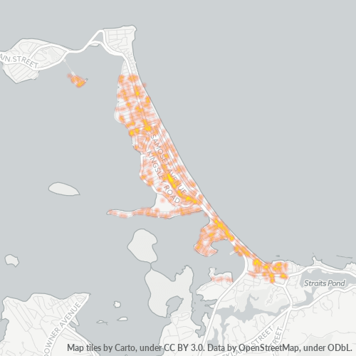 02045 Business Density Heatmap