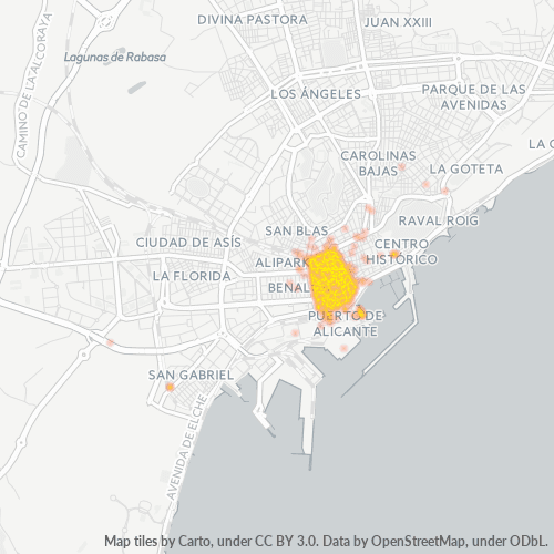 03003 Mapa de calor de densidad empresarial