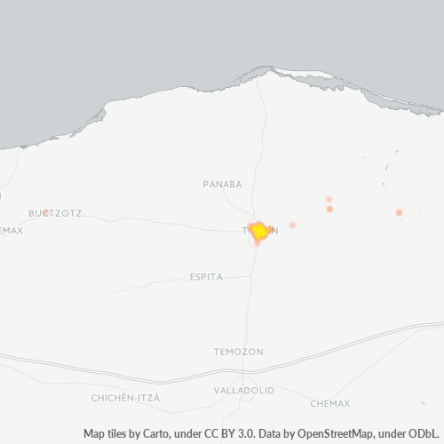97700 Mapa de calor de densidad empresarial