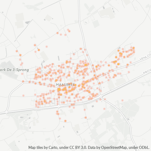Heatmap voor postcode 5993