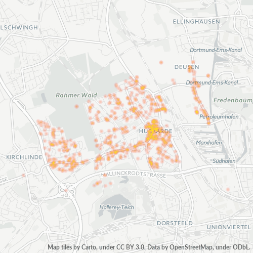 Heatmap für plz 44369