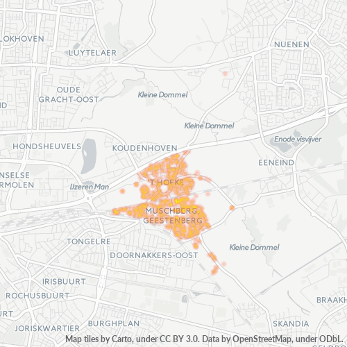 Heatmap voor postcode 5641
