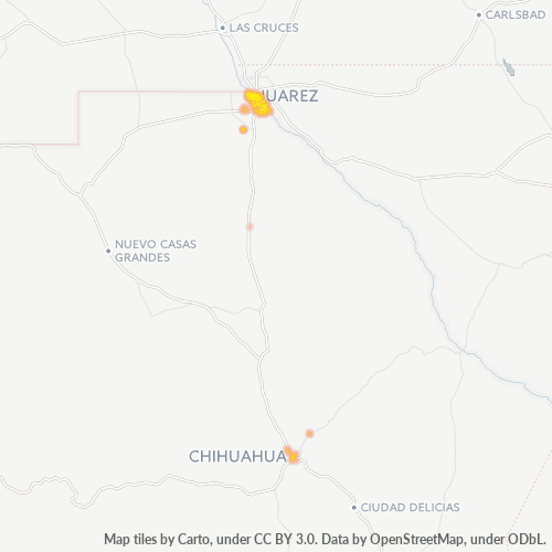 32000 Mapa de calor de densidad empresarial