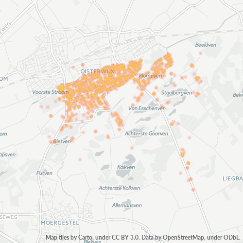 Heatmap voor postcode 5062