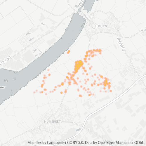 Heatmap voor postcode 8085