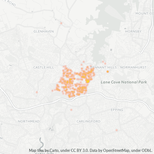 2125 Business Density Heatmap
