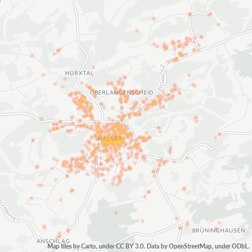 Heatmap für plz 58553