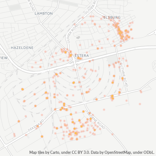 1428 Hittekaart vir Besigheidsdigtheid
