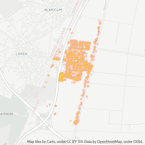 Heatmap voor postcode 3755