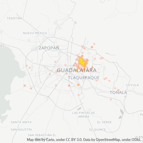 44370 Mapa de calor de densidad empresarial
