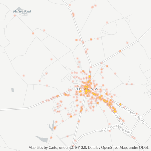 28377 Business Density Heatmap
