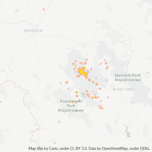 28-400 Mapa intensywności działalności gospodarczej
