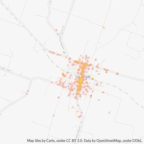 76444 Business Density Heatmap