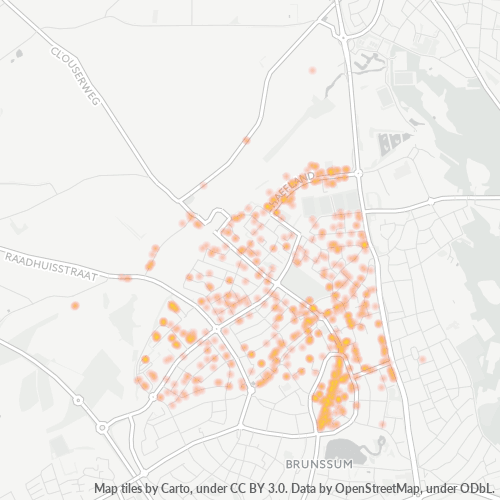 Heatmap voor postcode 6441