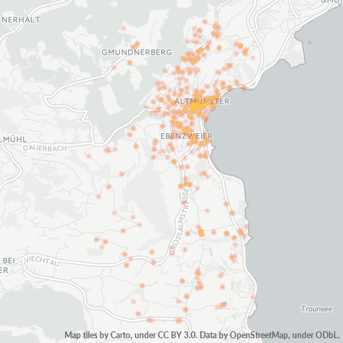 Heatmap für postleitzahl 4813