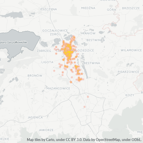 43-502 Mapa intensywności działalności gospodarczej
