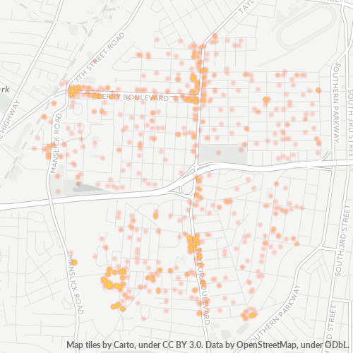 40215 Business Density Heatmap