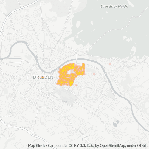 Heatmap für plz 01307