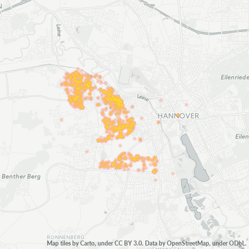 Heatmap für plz 30453