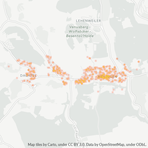 Heatmap für plz 71134