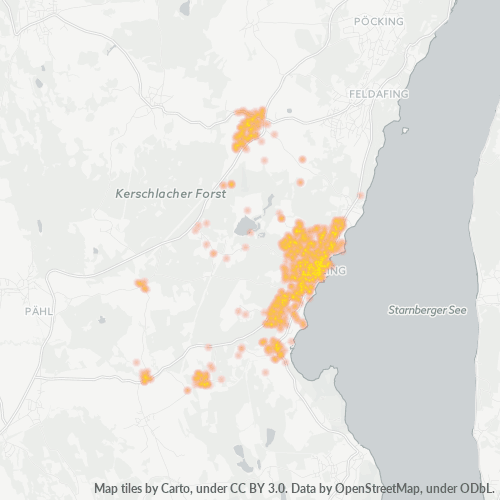 Heatmap für plz 82327