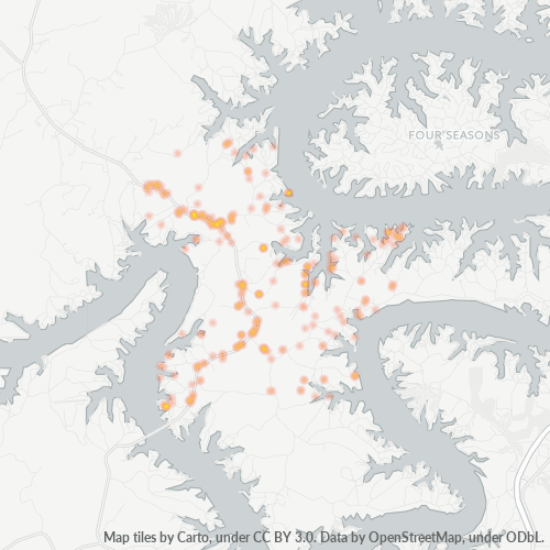 65079 Business Density Heatmap