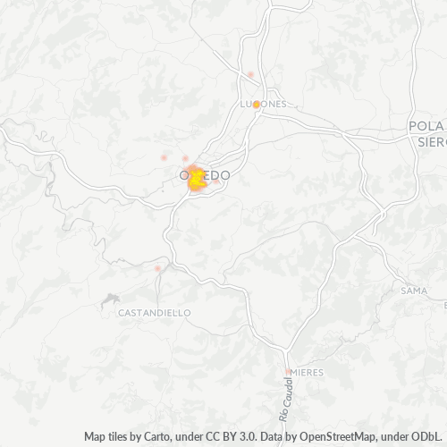 Mapa de calor para código postal 33007