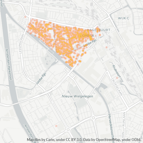 Heatmap voor postcode 3531