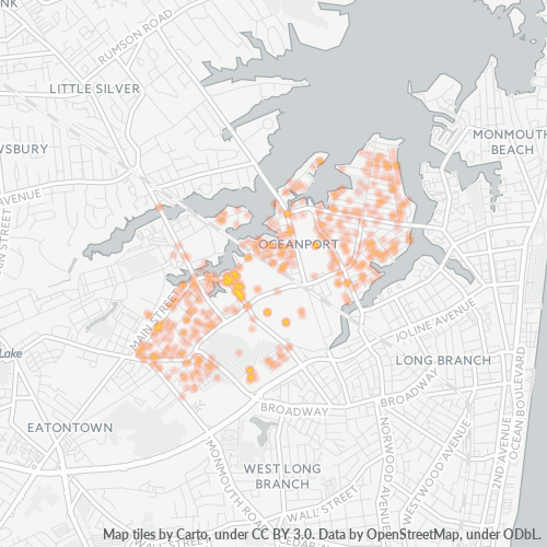 07757 Business Density Heatmap